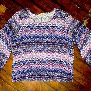 Multi Color Purple Blouse